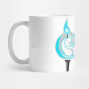 Serene Blue Flame Art No. 616 Mug